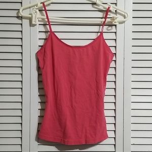 Pink Spaghetti Strap Stretch Tank Size Small